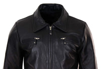 Mens Classic Black-Brown Leather Jacket