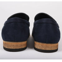 Men's Slip On Navy Lightweight Suede Loafers