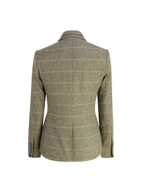 Womens Tan Brown Tweed Blazer