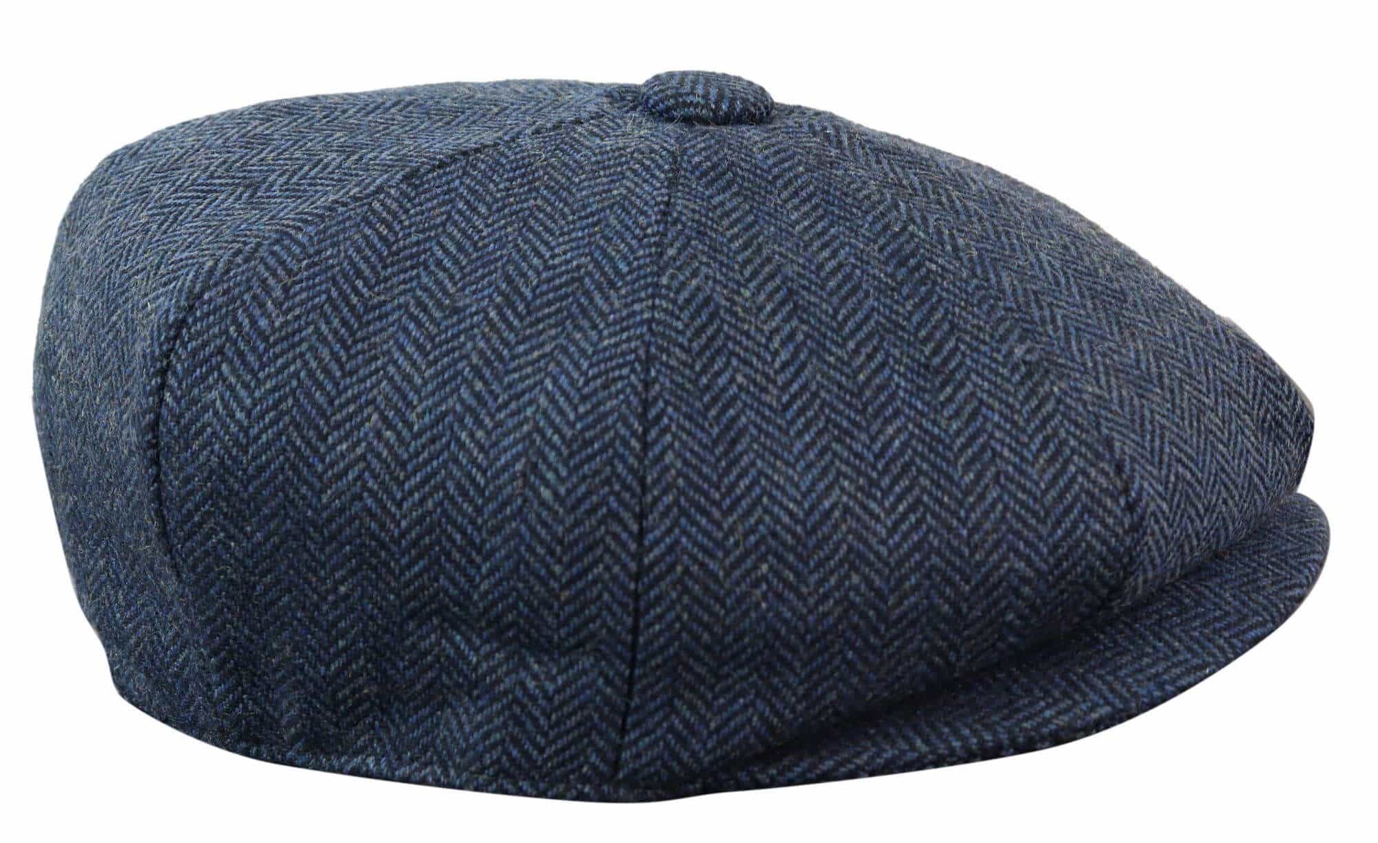 HT6364 - Mens Herringbone Tweed Newsboy Peaky Blinders Hat