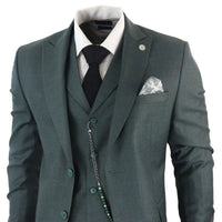 James Men's 3-Piece Classic Green Suit