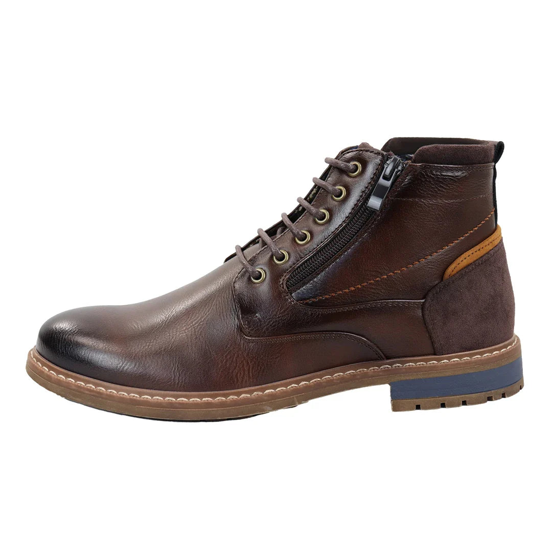 Men's Lace Up Brown Ankle Boots
