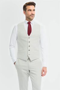 Tropez - Men's 3 Piece Grey Tailored Fit Suit
