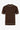 Bruin gebreid T-shirt voor heren, normale pasvorm, ronde hals met contrasterende bies.