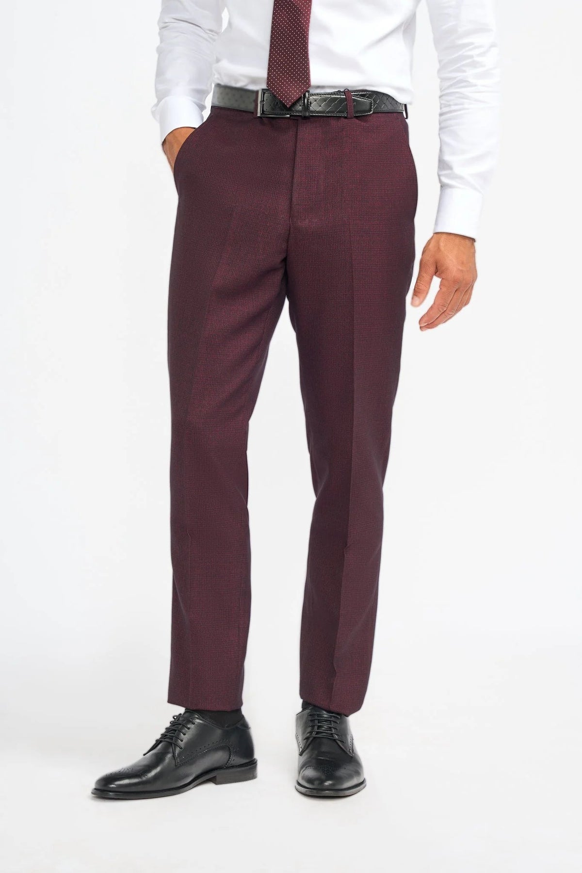 Caridi - Heren Bourgondië Geruite Broek