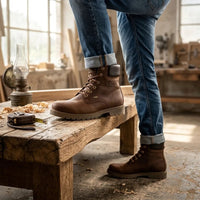 03 GTX C1 - Waterdichte enkellaarsjes van leer voor heren in de kleur Bark Brown