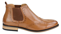 Men's Slip-On Brogue Boots