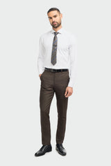 Caridi - Heren Tweed Bruine Broek
