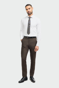 Caridi - Heren Tweed Bruine Broek