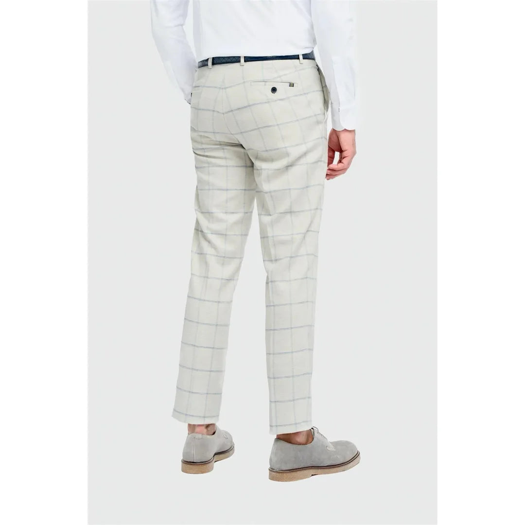 Gabriel - Heren Grijs Geruite Broek