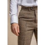 Albert - Heren Bruine Tweed Broek