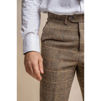 Albert - Heren Bruine Tweed Broek