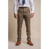 Albert - Heren Bruine Tweed Broek