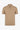 Beige gebreide polo met ritssluiting in de hals voor heren