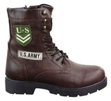 Mens U.S. Army Style Ankle Boots