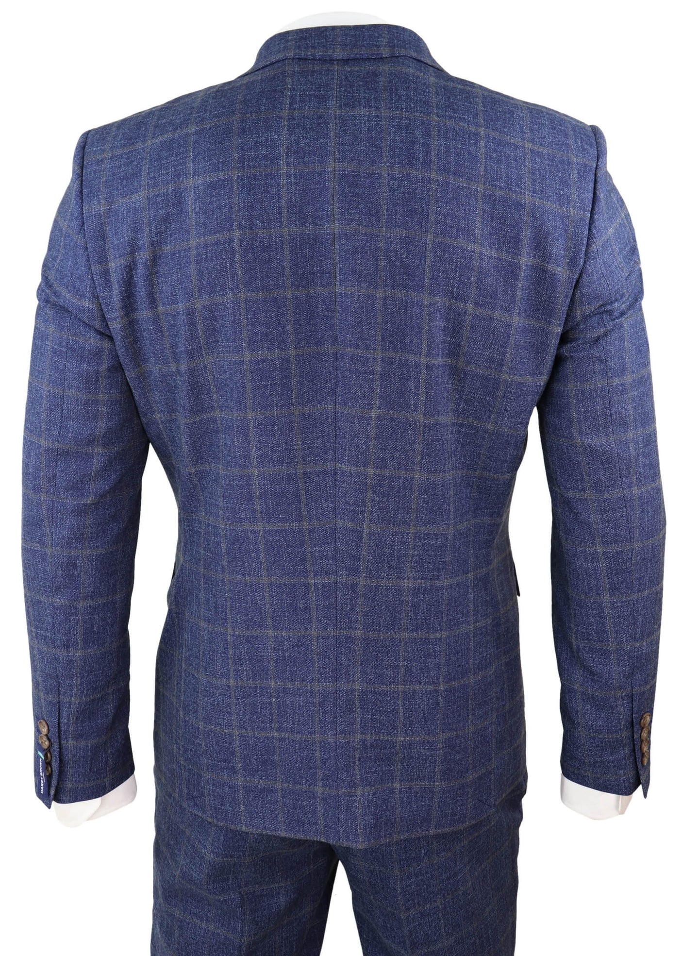 Blue Check Double Breasted 2 Piece Suit