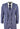Mens 3 Piece Slim Fit Suit Herringbone Tweed Check Vintage Classic 1920s Blue