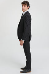 Paul Andrew Parker - Heren 3-delig zwart op maat gemaakt compleet pak Klassiek portier Rouwbegrafenis