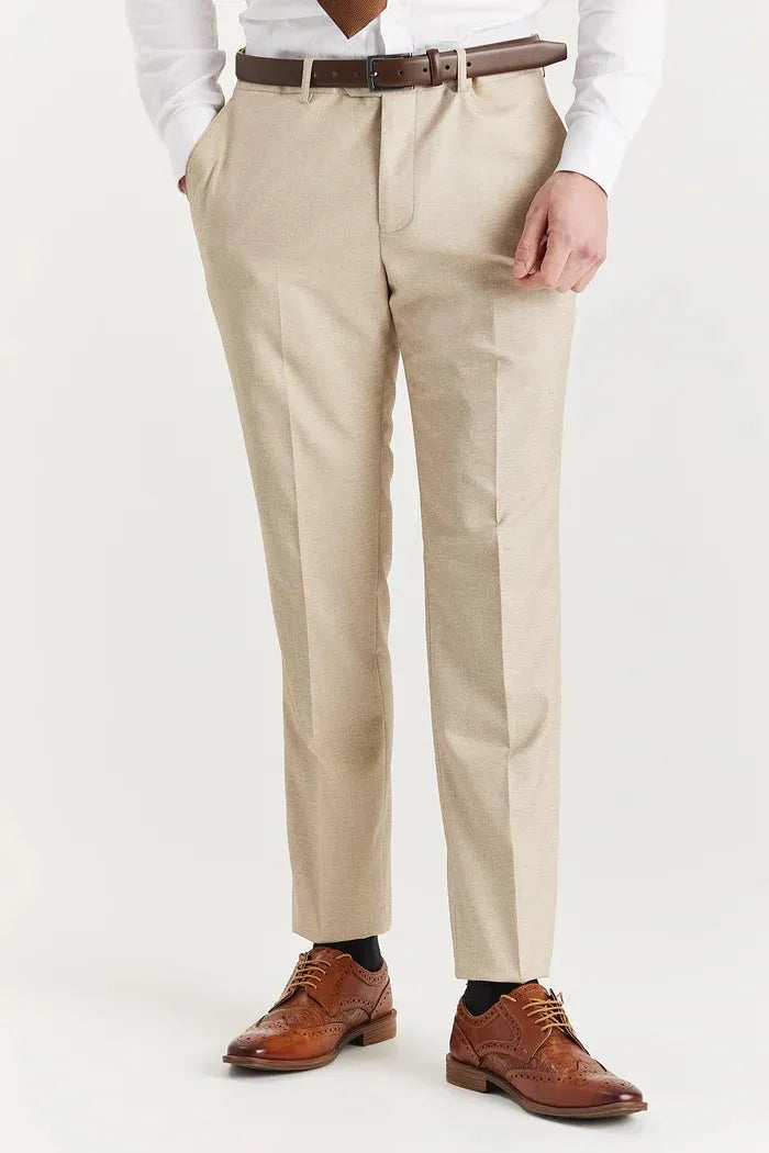 Belmont - Beige herenbroek