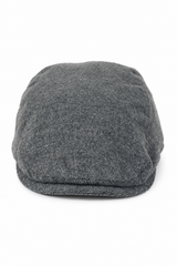 Heren Flatcap Baker Boy 8 Panel Grandad Tweed Herringbone Grijs Vintage