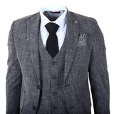 IM33 - Zwart driedelig herenpak met getailleerde pasvorm