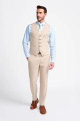 Miami - Beige trouwvest voor heren