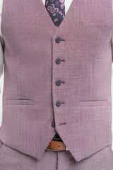Miami - Heren roze slim fit zomervest