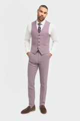 Miami - Heren roze slim fit zomervest