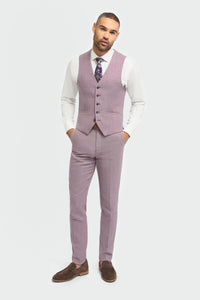 Miami - Heren roze slim fit zomervest