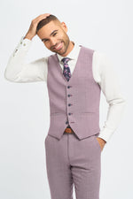 Miami - Heren roze slim fit zomervest