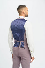 Miami - Heren roze slim fit zomervest