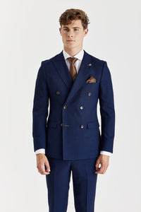Mayfair - Marineblauw tweedelig double-breasted pak voor heren