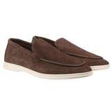 Men's Suede Brown Slip On Comfort Fit Loafers