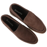 Men's Suede Brown Slip On Comfort Fit Loafers