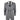 Mens 3 Piece Suit Grey Black Textured Tailored Fit Wedding Prom Party Smart Formal