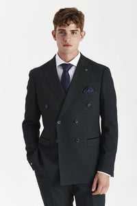 Regent - Groen tweedelig double-breasted pak voor heren