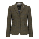 TPSTZ71 - Olijfgroene tweedblazer voor dames