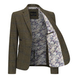 TPSTZ71 - Olijfgroene tweedblazer voor dames