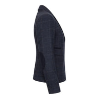 TPSTZ72 - Marineblauwe tweedblazer voor dames