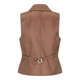 TPSTZ73 - Dames Eikenbruin Tweed Vest