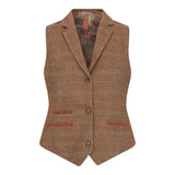 TPSTZ73 - Dames Eikenbruin Tweed Vest