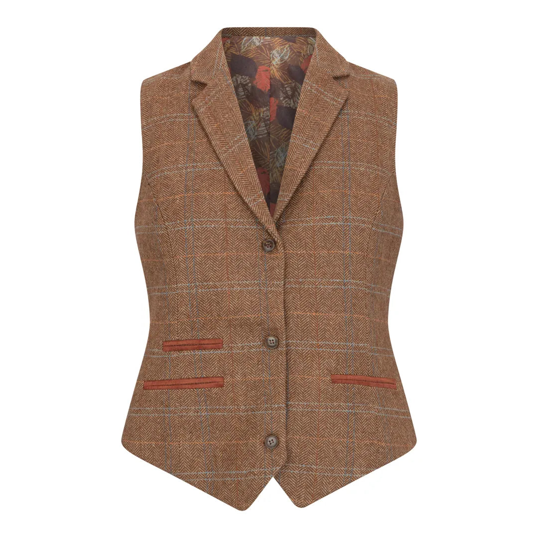 TPSTZ73 - Dames Eikenbruin Tweed Vest