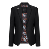 TPW-13 - Dames 3-delig effen zwart pak