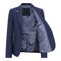 TPW-14 - Dames 3-delig effen marineblauw pak