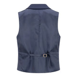 TPW-14 - Dames 3-delig effen marineblauw pak