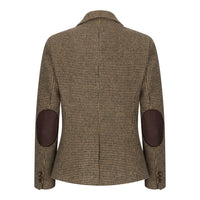 TPW-20 - Dames wolmix bruine pied-de-poule tweed blazer