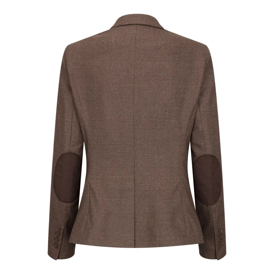 TPW50 - Dames bruin 3-delig Prince of Wales-ruitpak