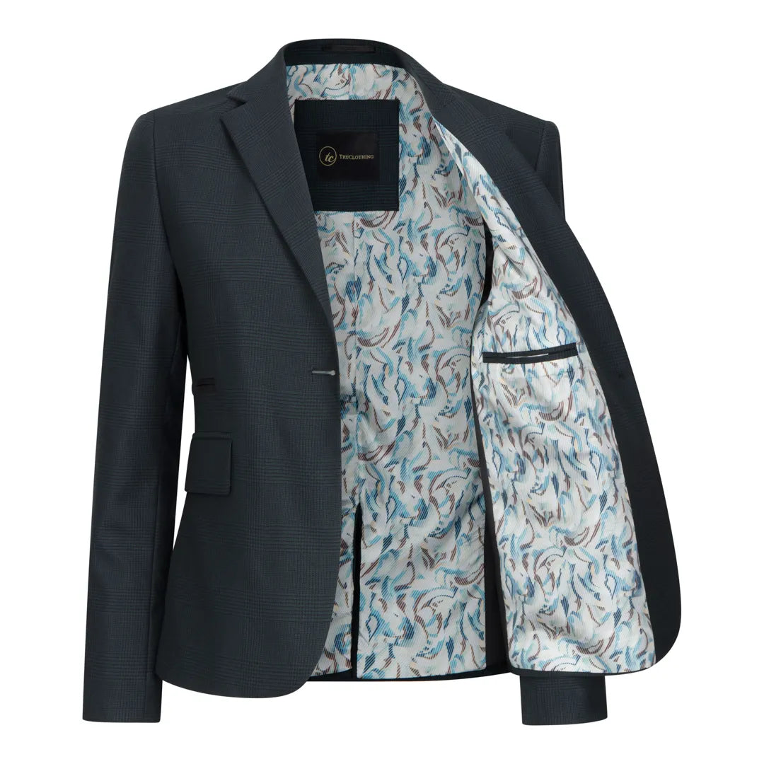 TPW53 - Dames groen 3-delig Prince of Wales-ruitpak