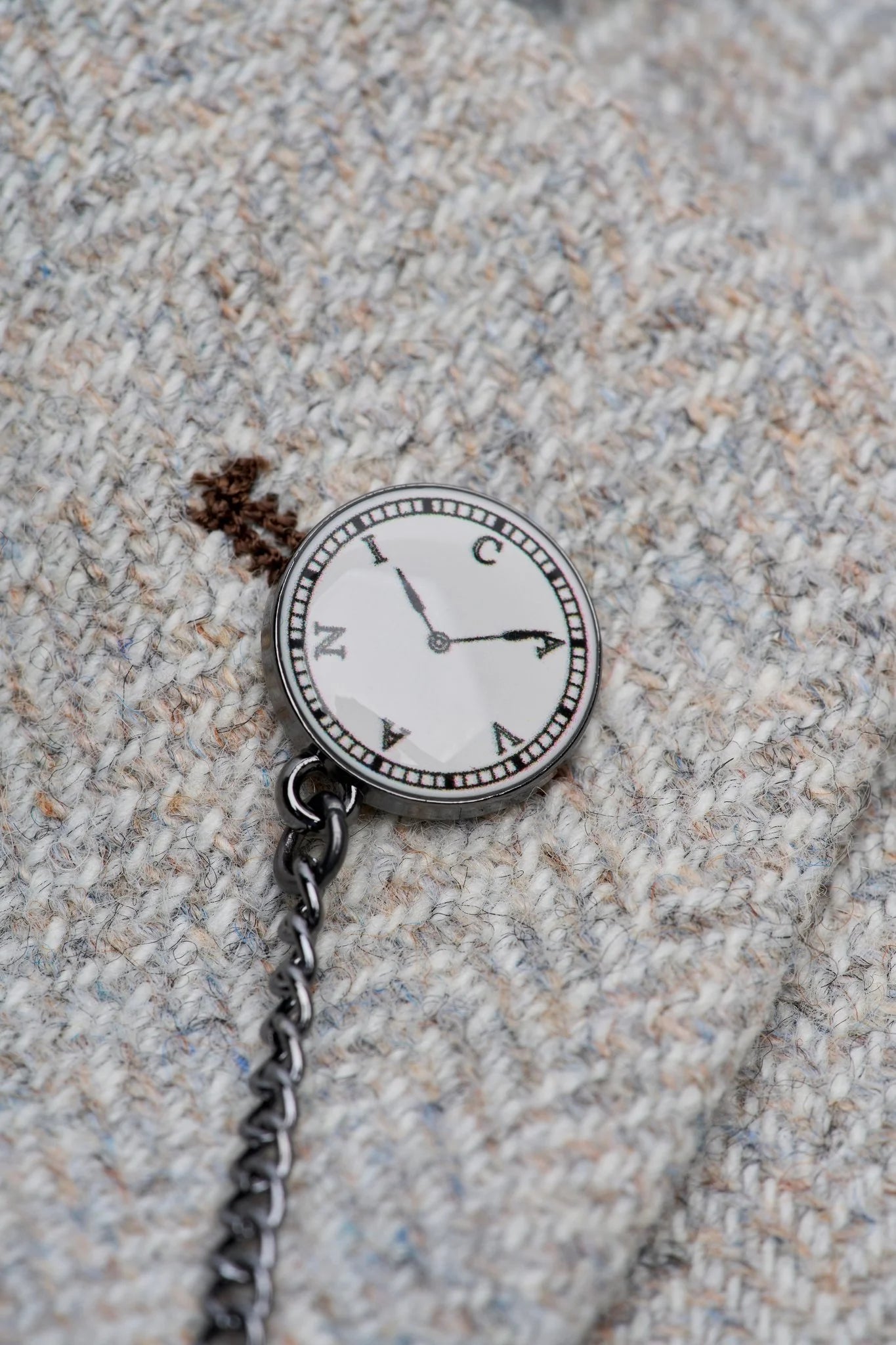 Thomas - Heren grijs 3-delig wolmix tweed pak