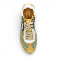 Aglae 02 - Groenbeige leren sneakers voor heren